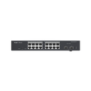 18-Port Gigabit Smart POE Switch, 16 Gigabit RJ45 Ports including 16 POE/POE+ Ports, 2 SFP Slots, 240W PoE power budget,13-inch Rack-mountable Steel Case