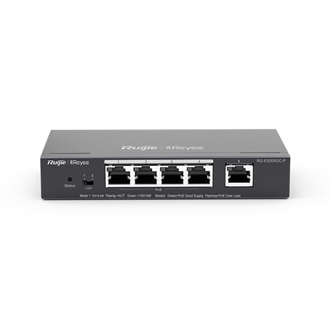 Ruijie 5-Port Gigabit Smart Cloud Mananged 4 Port PoE 1  Port uplink Switch