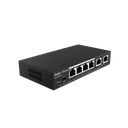 Ruijie 6-Port Gigabit Smart POE Switch, 4 PoE/POE+ Ports with 2 Gigabit RJ45 uplink ports, 54W PoE power budget, Desktop Steel Case